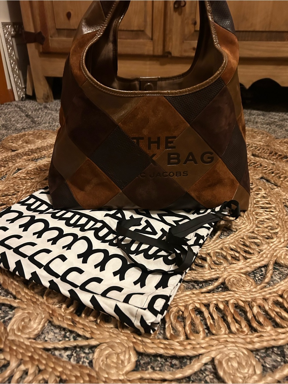 Marc Jacobs Patchwork Brown Leather Hobo Shoulder Bag